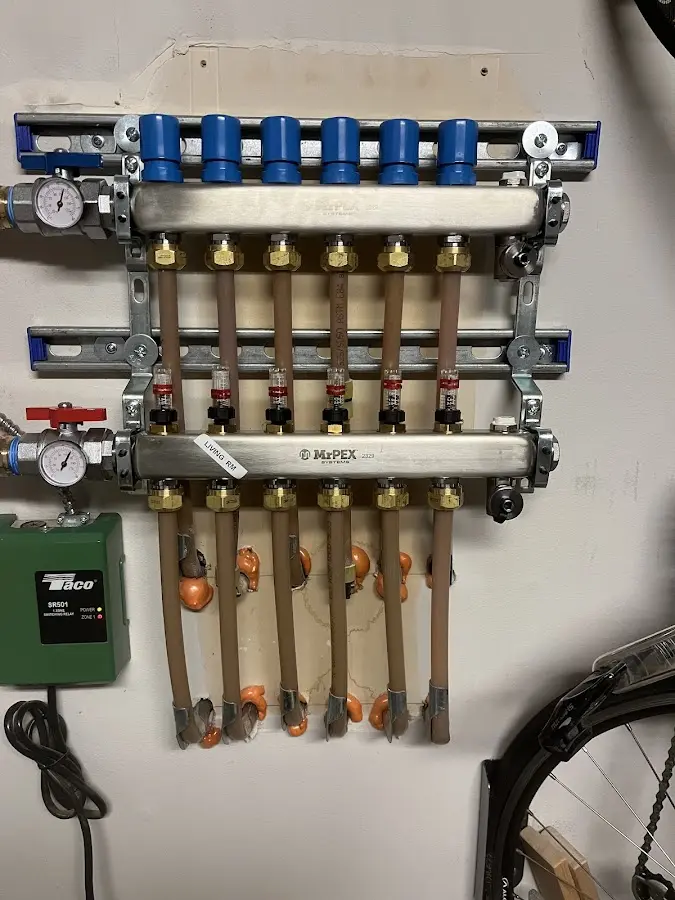 Plumber performing Gas Line Installation at a residential property in Deschutes River Woods